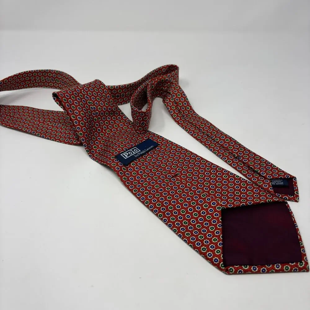 Polo Ralph Lauren Red‎ Blue Green Patterned Made in USA 56